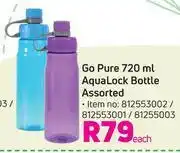 Game 720ml go pure aqualock bottles assorted-each offer