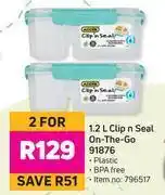 Game Addis 1.2l clip n seal 'on the go' 91876-for 2 offer