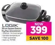 Game Logik 30cm square electric fry pan rsh009163 offer