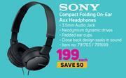 Game Sony compact folding on ear aux headphones-each offer