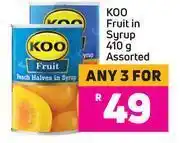 Game Koo fruit in syrup assorted-for 3 x 410g offer