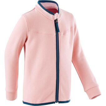 Decathlon Girls' and boys' baby gym jacket 500 - powder pink offer