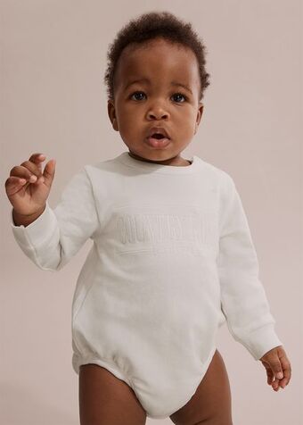 Woolworths Organically grown cotton heritage sweatshirt long sleeve bodysuit offer