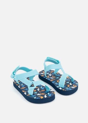 Woolworths Shark print sporty sandals size (4-13) younger boy offer