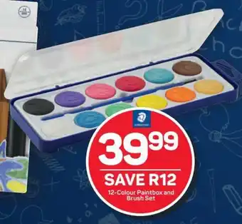 Pick n Pay Staedtler 12-Colour Paintbox and Brush Set offer