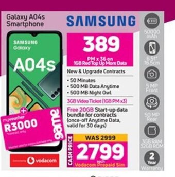 Game Samsung Galaxy A04S Smartphone offer