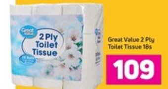 Game Great Value 2 Ply Toilet Tissue 18s offer