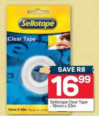Pick n Pay Sellotape Clear Tape 18mm x 33m offer