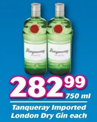Tanqueray Imported London Dry Gin 750ml