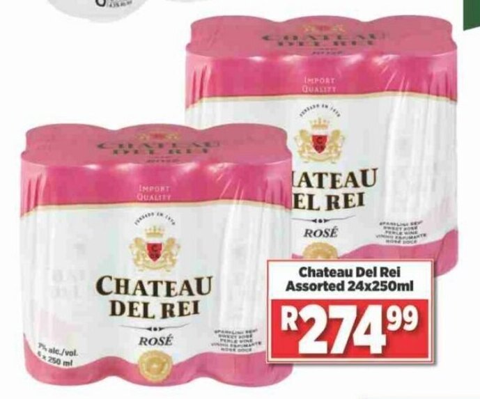 Chateau Del Rei assorted 24 x 250ml offer at Big Save Liquor