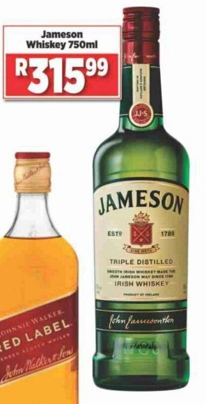 Jameson Whisky 750ml offer at Big Save Liquor