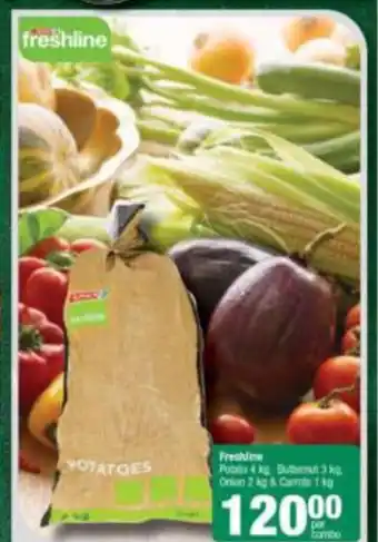 Spar Freshline Potato 4kg, Butternut 3kg, Onion 2kg & Carrots 1kg offer