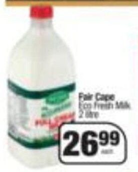 Fair Cape Eco Fresh Milk 2 litre