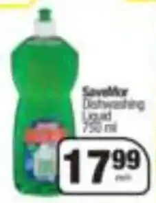 Spar SaveMor Dishwashing Liquid 750ml offer