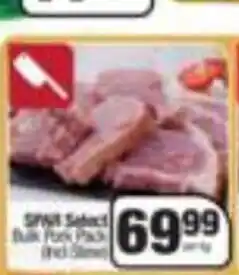 Spar Spar Select Bulk Pork Pack per kg offer