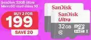PEP Sandisk 32gb ultra microsd card (class 10)- for 2 offer