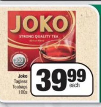 Spar Joko tagless teabags offer