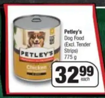 Spar Petley´s dog food offer