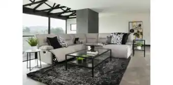 Rochester Tuscan 5 piece corner lounge suite in fabric, grey offer