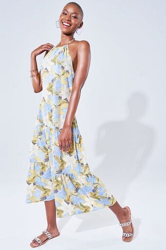Halter neck maxi dress
