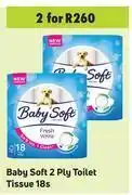 Game Baby soft 2 ply toilet tissue-for 2 x 18's pack offer
