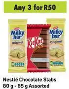 Game Nestle chocolate slabs assorted-for 3 x 80g-85g offer