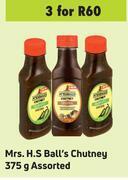 Mrs.h.s ball's chutney assorted-for 3 x 375g