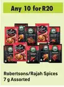 Game Robertsons/rajah spices assorted-for 10 x 7g offer