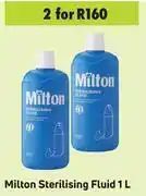 Game Milton sterilising fluid-for 2 x 1l offer