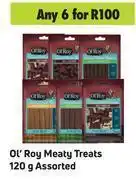 Game Ol'roy meaty treats assorted-for 6 x 120g offer