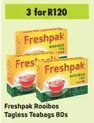 Game Freshpak rooibos tagless teabags-for 3 x 80s offer