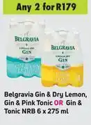 Game Belgravia gin & dry lemon, gin & pink tonic or gin & tonic nrb-for 2 x 6 x 275ml offer