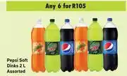 Game Pepsi soft drinks assorted-for 6 x 2l offer