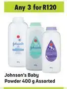 Game Johnson's baby powder assorted-for 3 x 400g offer