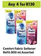 Game Comfort fabric softener refill assorted-for any 4 x 800ml offer
