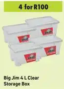 Game Big jim 4 l clear storage box-for 4 offer