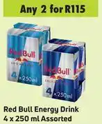 Game Red bull energy drink assorted-for 2 x 4 x 250ml offer
