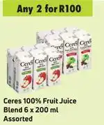 Ceres 100% fruit juice blend assorted-for 2 x 6 x 200ml