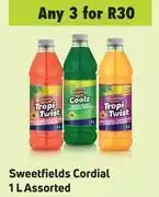 Game Sweetfields cordial assorted-for 3 x 1l offer