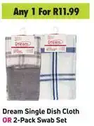 Game Dream single dish cloth or 2-pack swab set- for any 1 offer