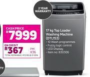 Game Defy 17kg top loader washing machine dtl153 offer
