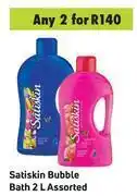 Game Satiskin bubble bath assorted-for 2 x 2 ltr offer