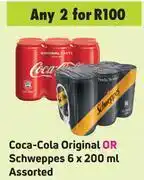 Game Coca cola original pr schweppes assorted-for 2 x 6 x 200ml offer