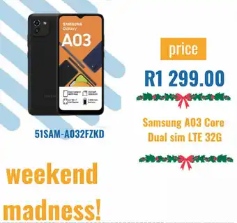 Sounds Great Samsung A03 Core Dual Sim LTE 32G offer