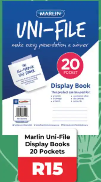 1UP Marlin Uni-File Display Books 20 Pockets offer