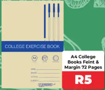 1UP A4 College Books Feint & Margin 72 Pages offer