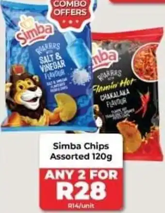 1UP Simba Chips Assorted 2x120g offer