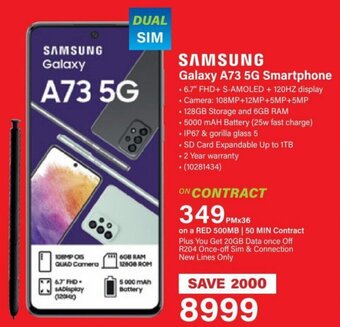 Incredible Connection Samsung Galaxy A73 5G Smartphone offer