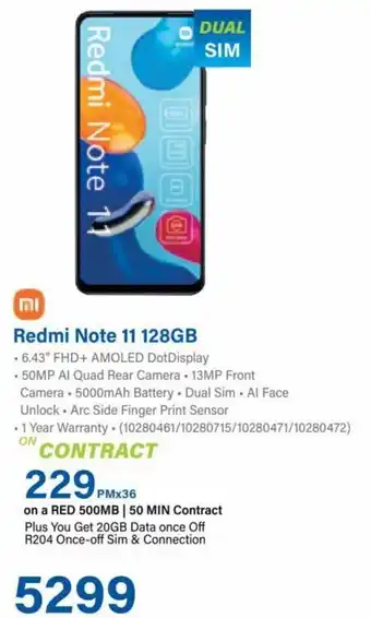 Incredible Connection Mi Redmi Note 11 128GB offer