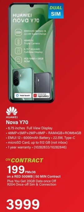 Incredible Connection Huawei Nova Y70 offer
